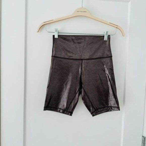 Lululemon Align High Rise Shine Shorts Espresso Sparkle, 6 - Picture 7 of 9